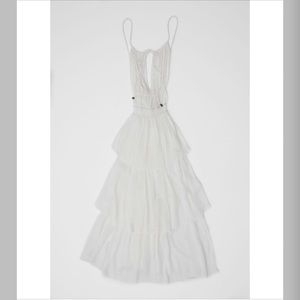 Dress Forum Deep V Backless MIDI Dress Small